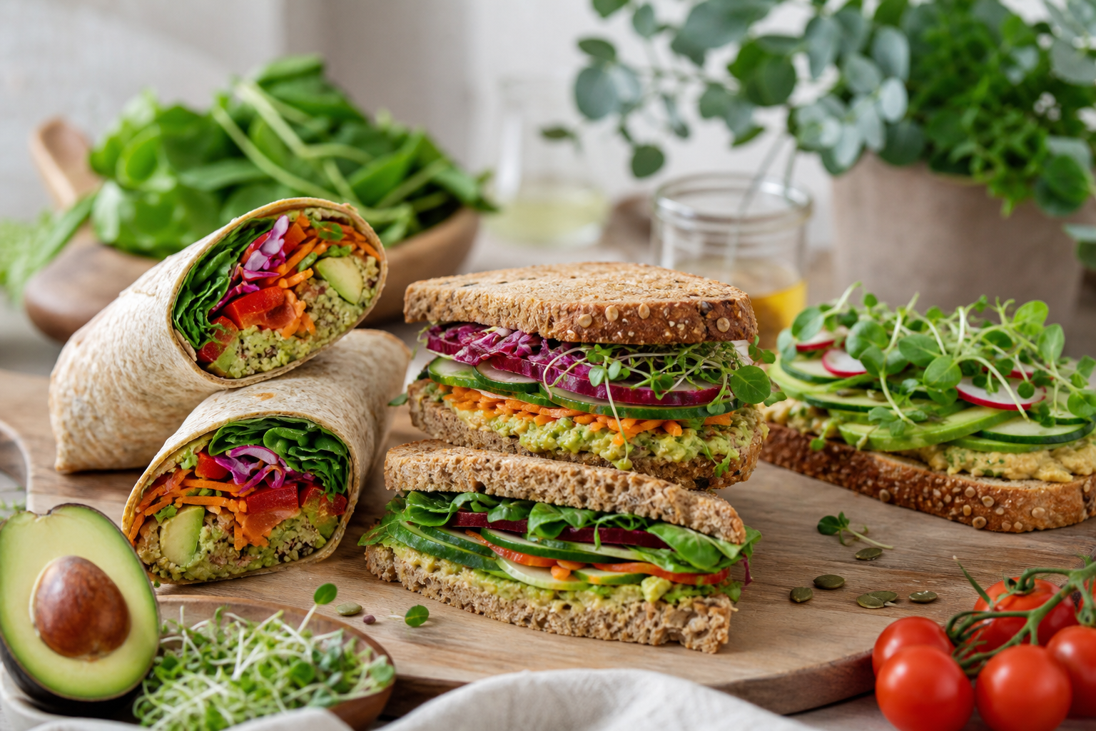 How to create healthy vegan wraps and sandwiches in 2025?