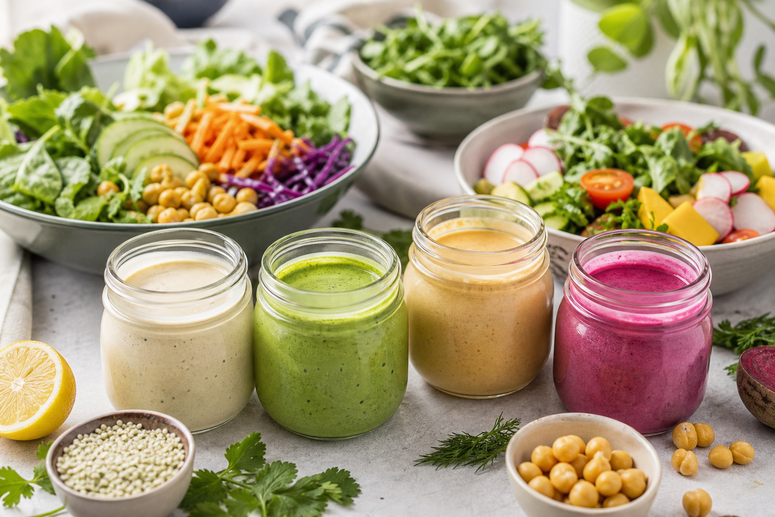 Oil-Free Vegan Salad Dressings That Actually Taste Good
