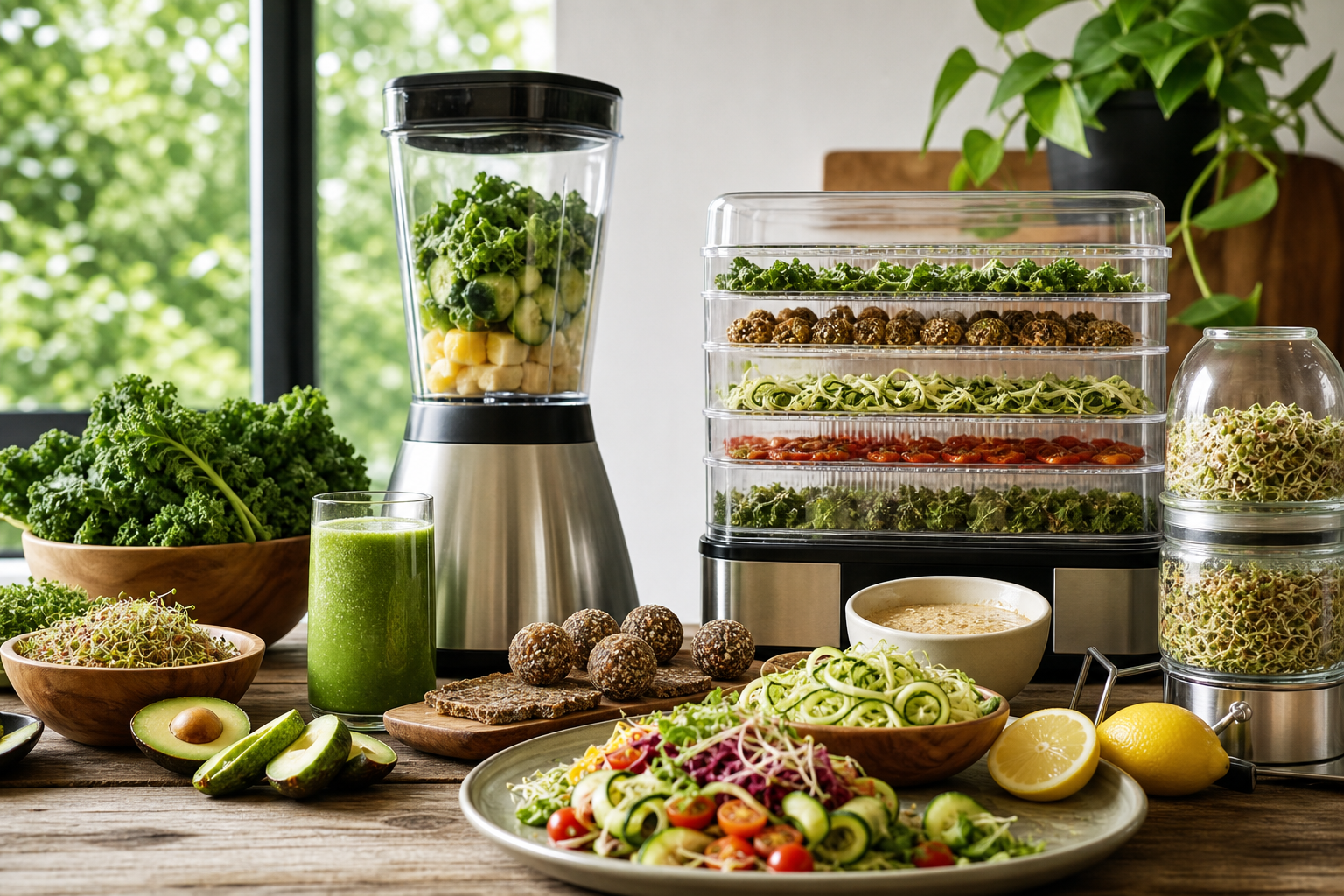 Raw Vegan Un-Cooking: Dehydrators, Blenders, and Sprouters