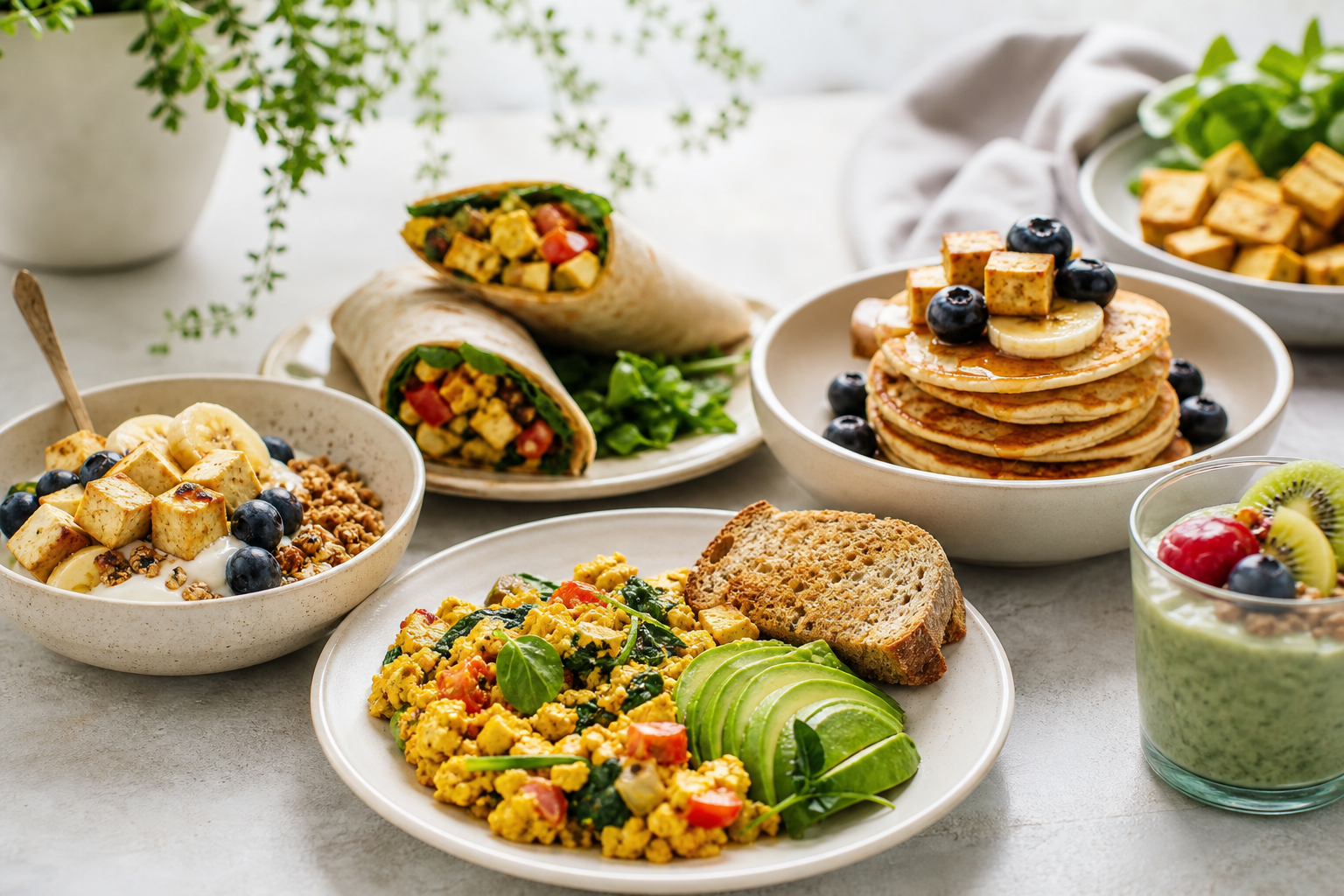 What are innovative ways to use tofu for vegan breakfasts in 2025?