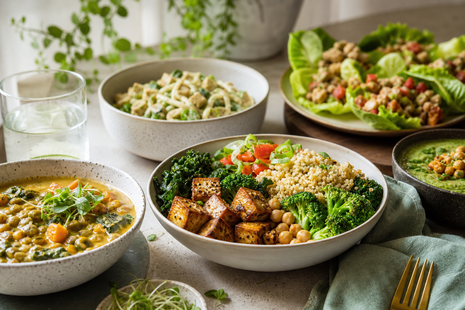 What are some easy high protein vegan dinner recipes for 2025?