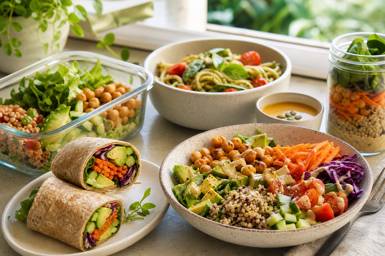 What are some easy vegan lunch ideas for beginners in 2025?