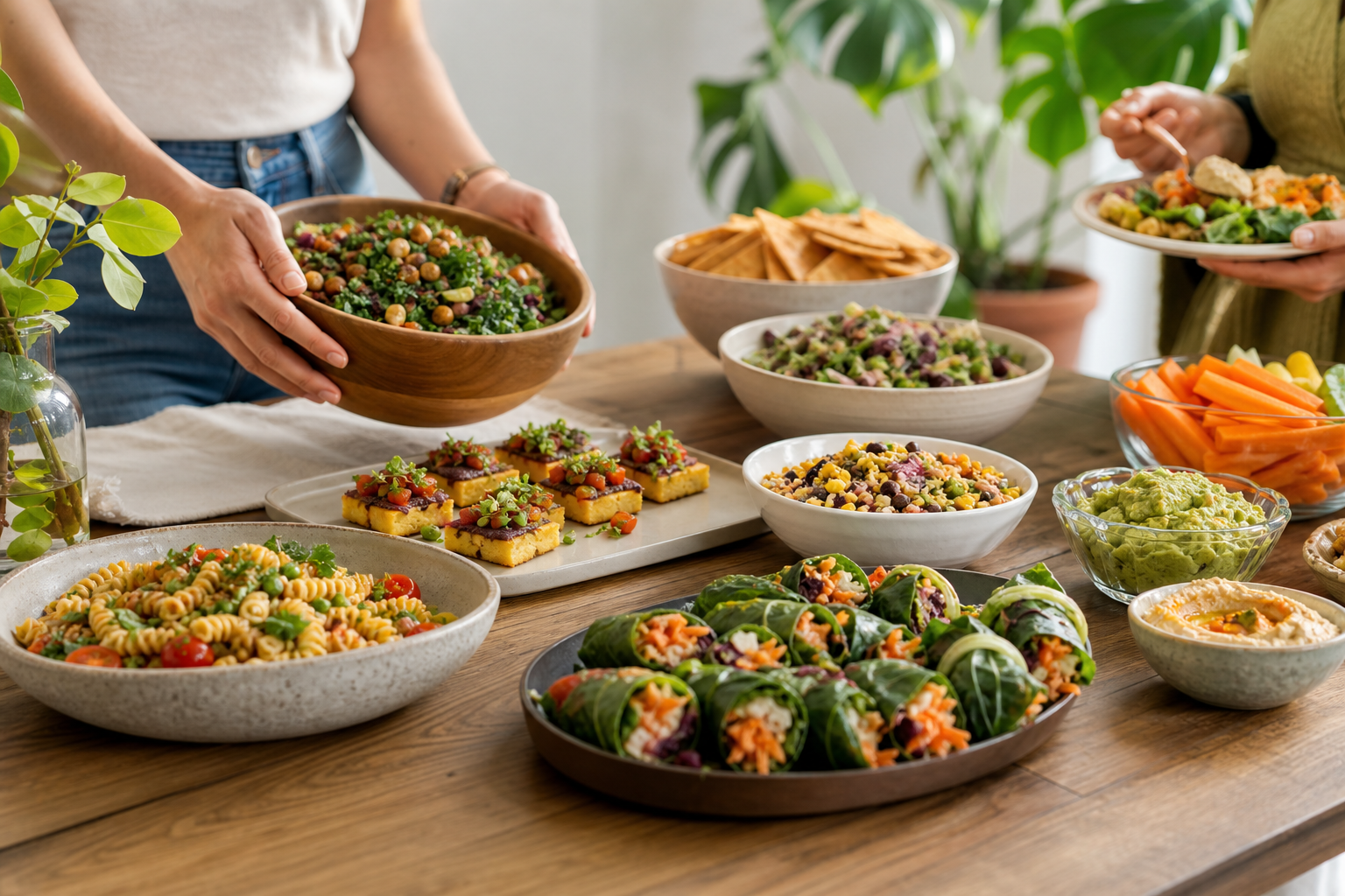 What are some easy vegan recipes for potluck gatherings in 2025?