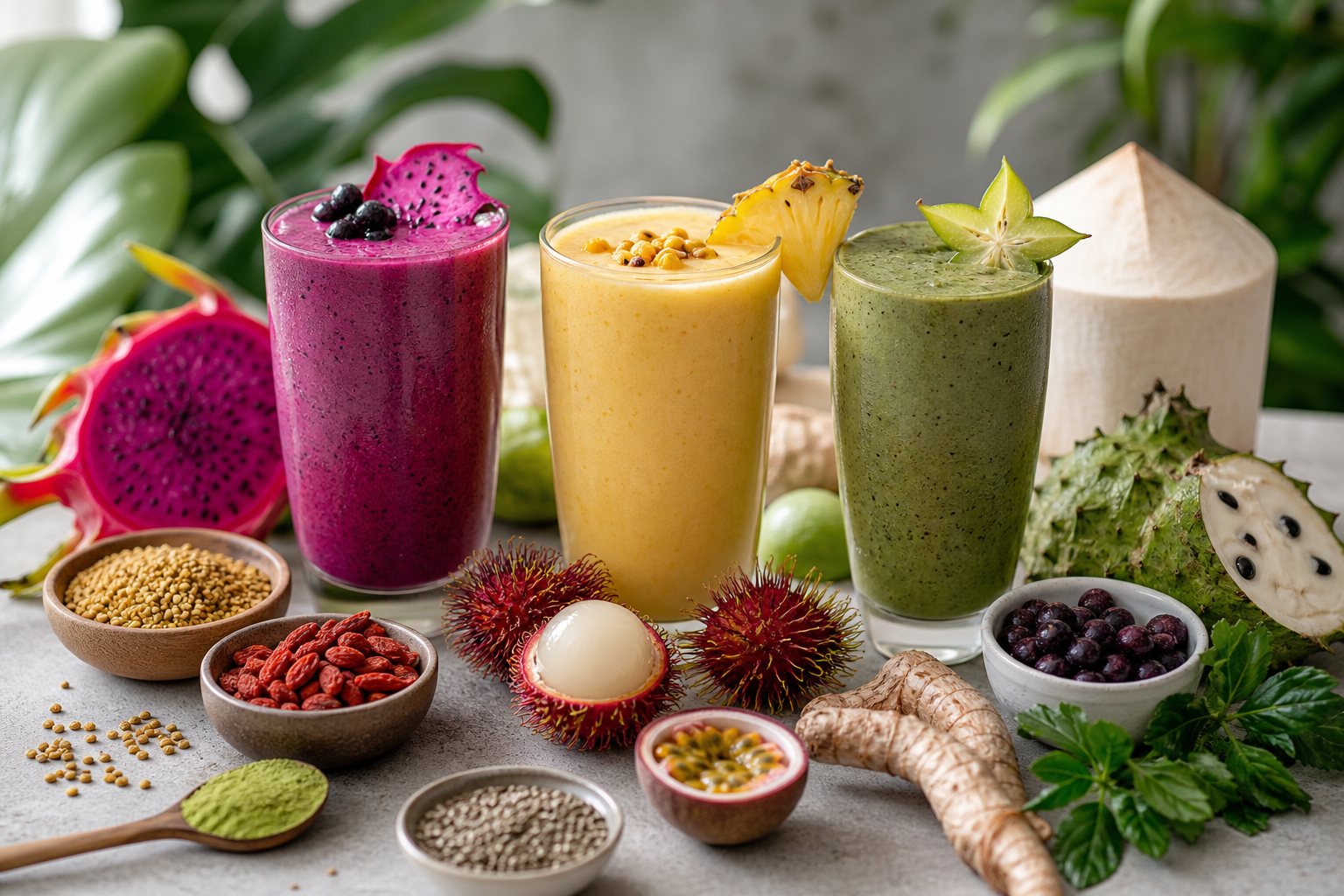 What are some exotic vegan smoothie ingredients to try in 2026?