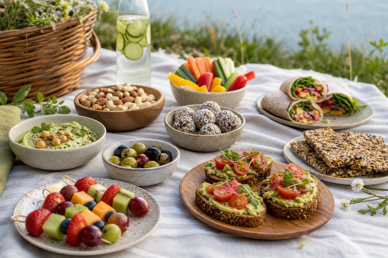 What are some flavorful vegan snack ideas for picnics in 2025?