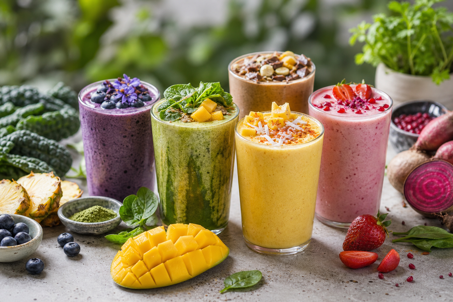 What are some fun themes for vegan smoothies in 2026?