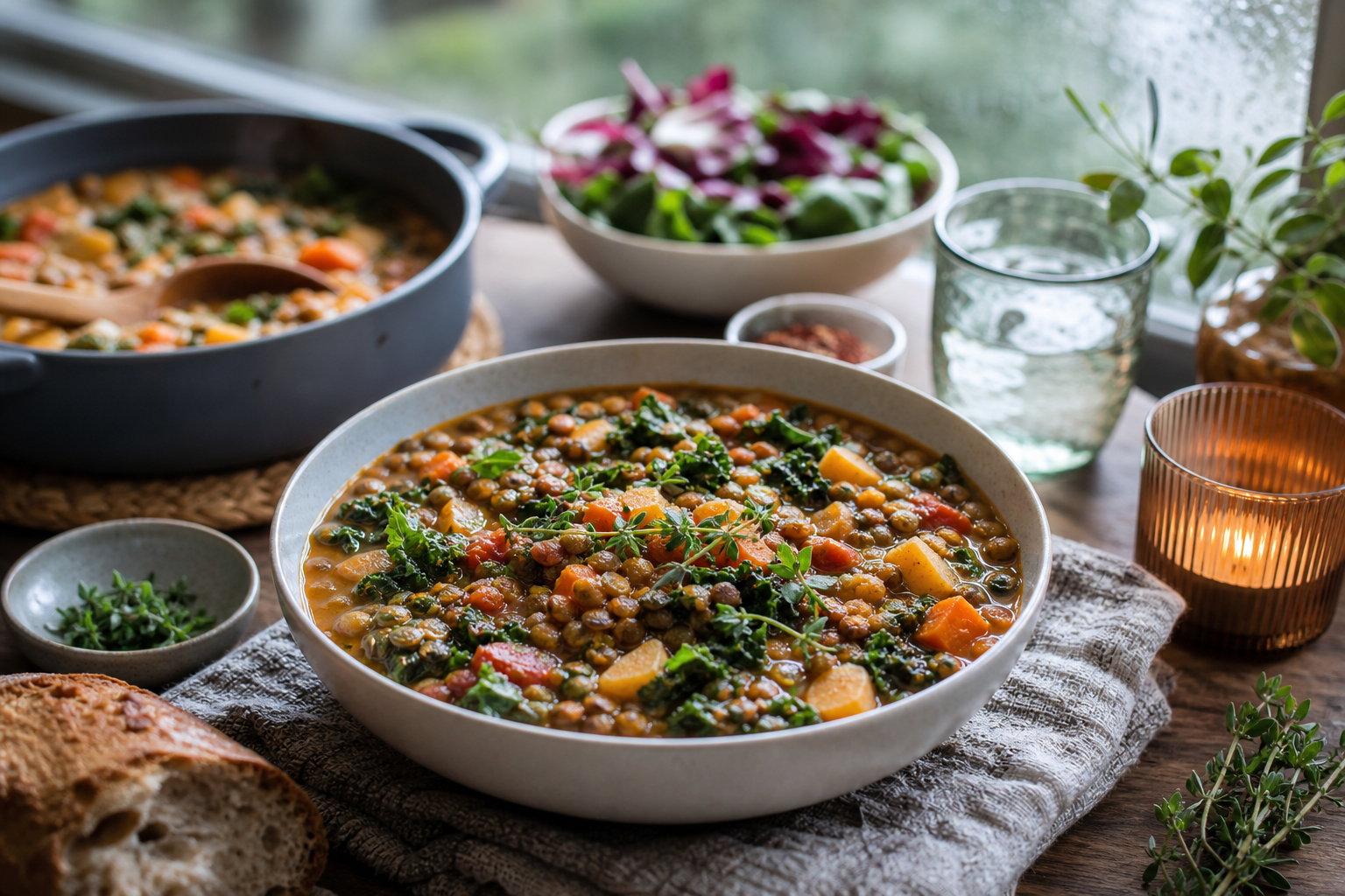 What are some hearty vegan dinner ideas for colder months in 2025?