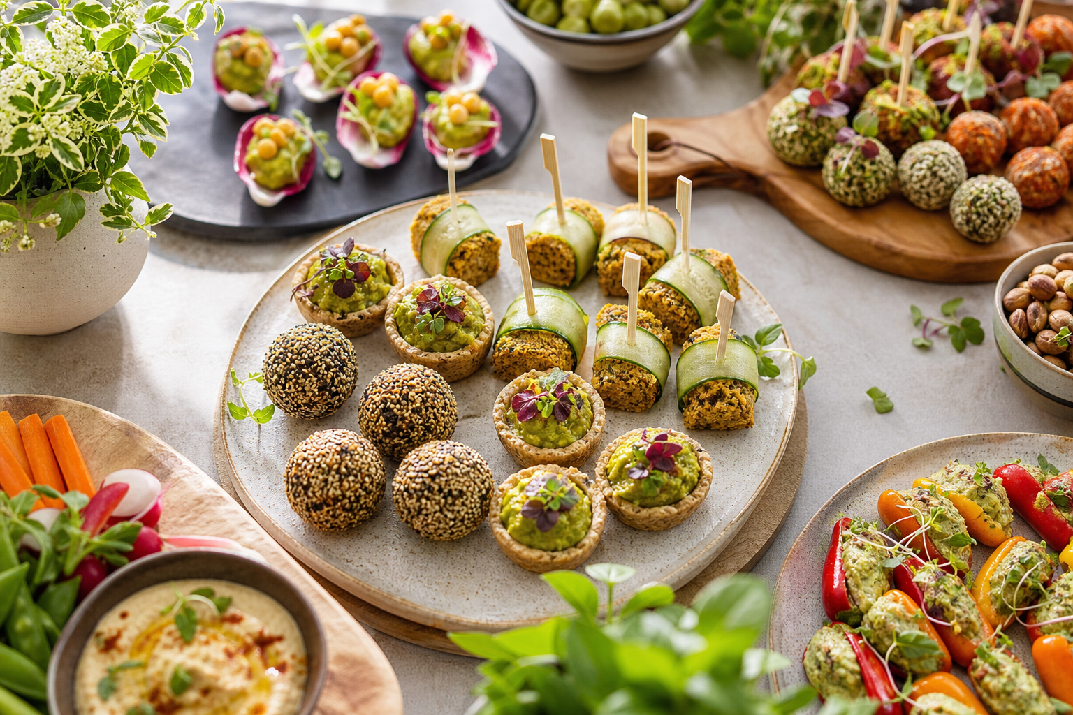 What are some high protein vegan finger foods for parties in 2025?