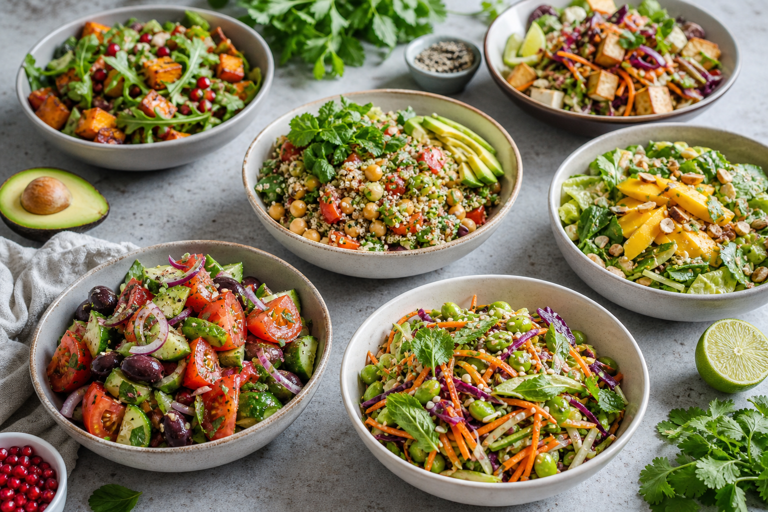 What are some international-inspired vegan salad recipes for 2026?