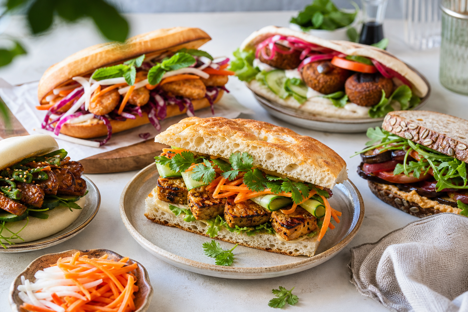 What are some international-inspired vegan sandwiches to make in 2026?