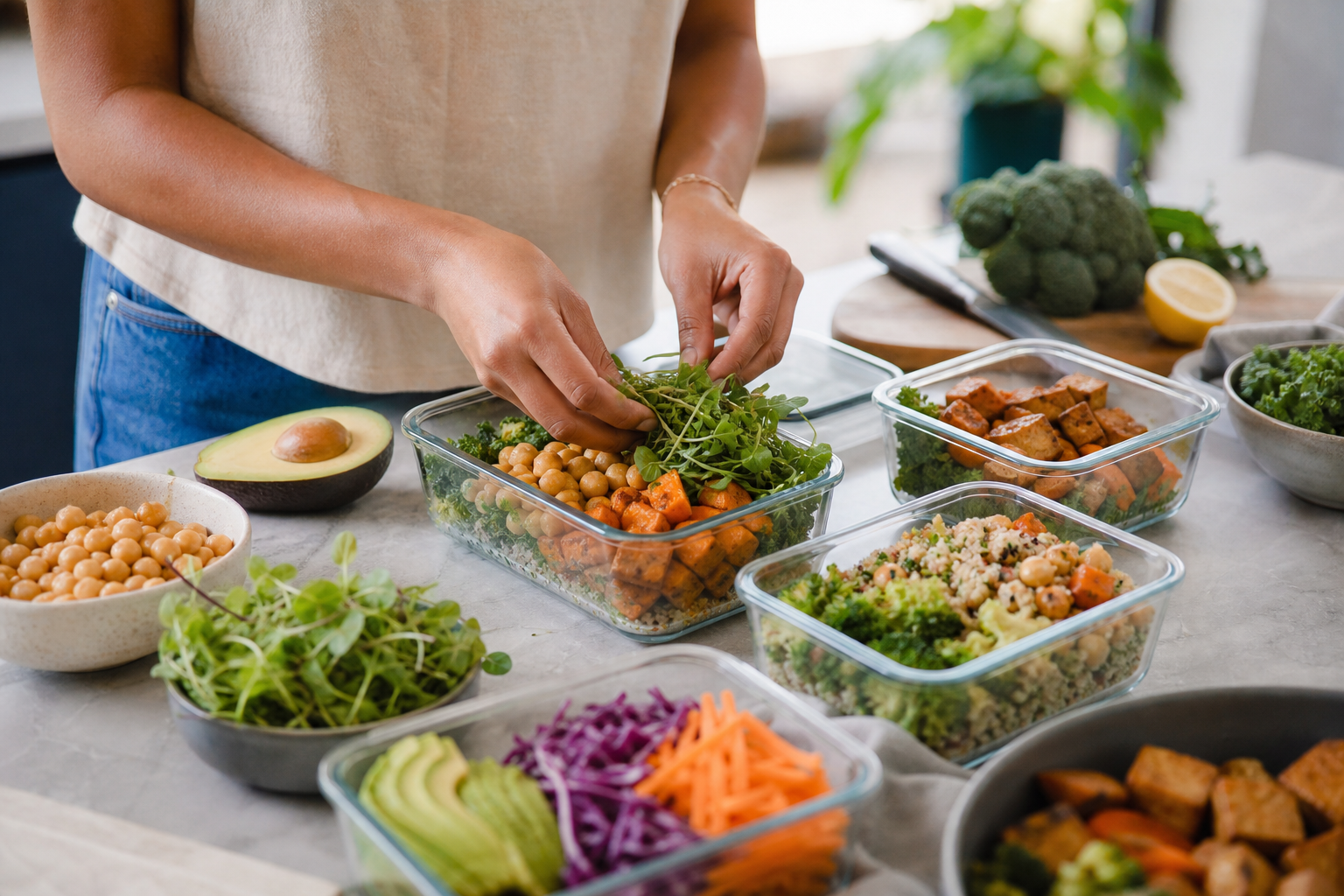 What are some meal prep tips for transitioning to a vegan diet in 2025?