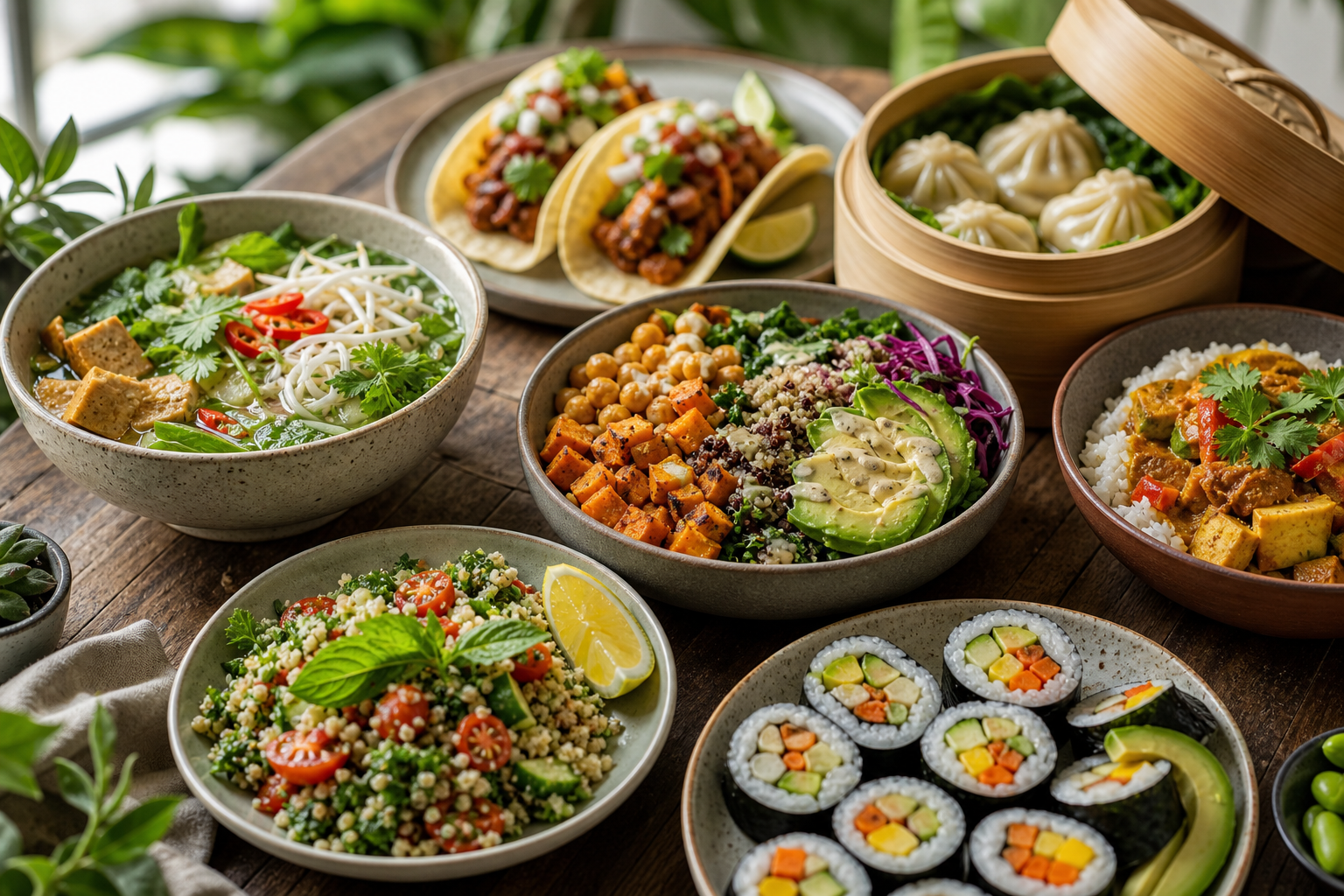 What are some popular quick vegan meals around the world in 2025?