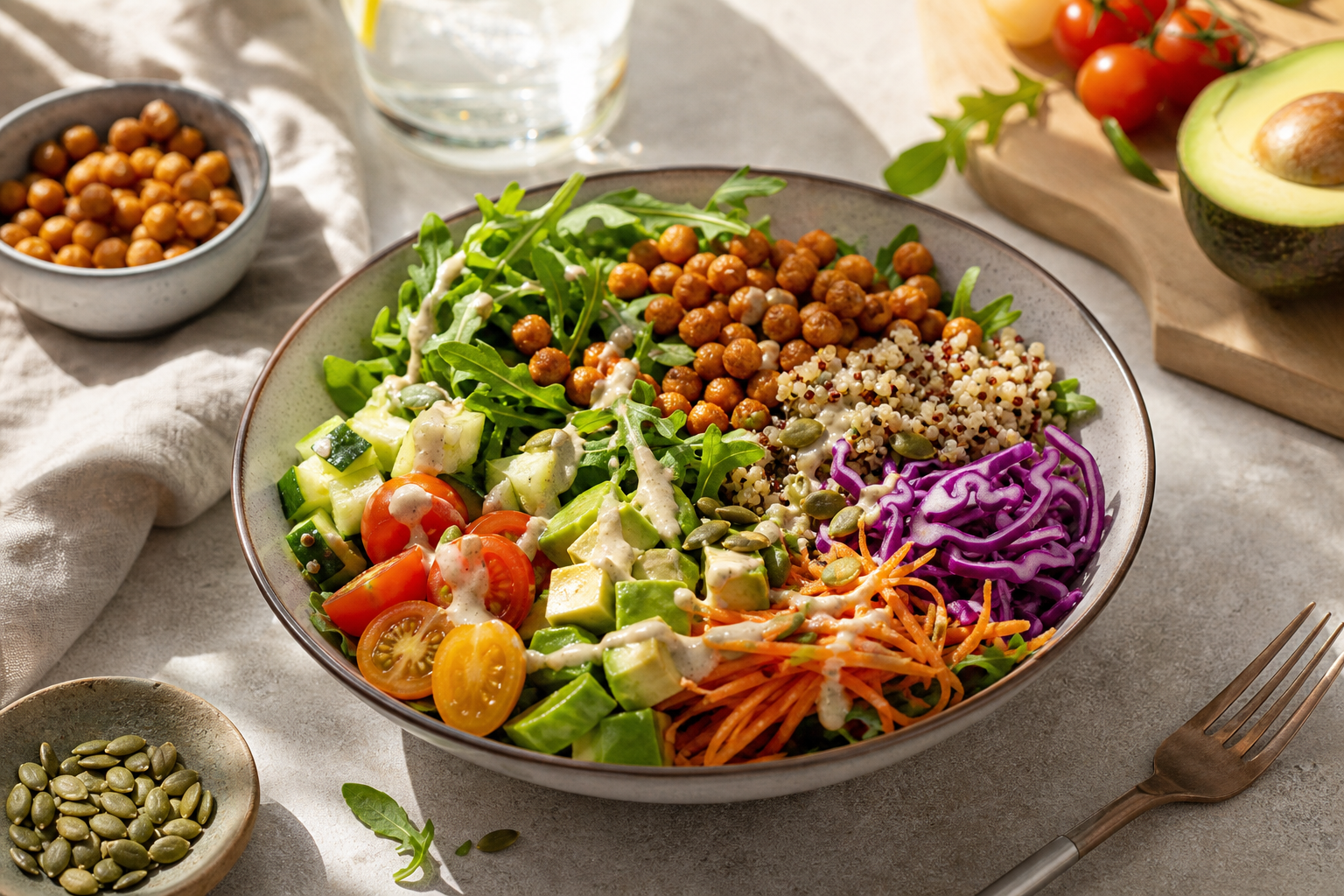 What are some quick vegan salads that are filling in 2025?