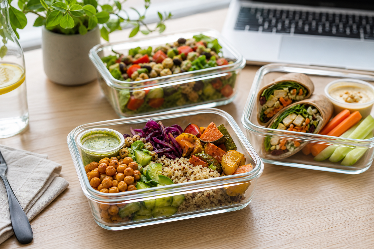 What are some satisfying quick vegan lunches for work in 2025?