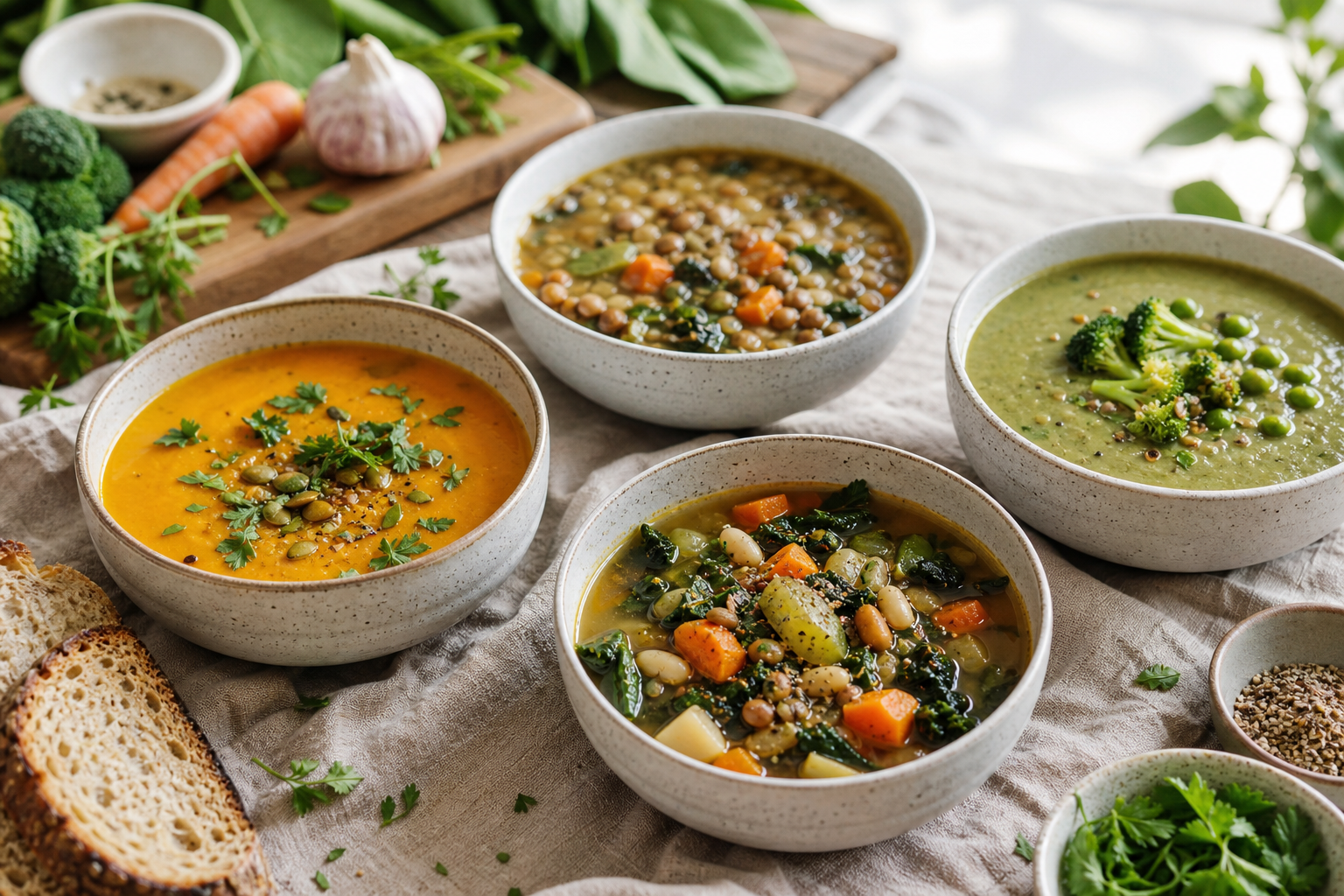 What are some simple budget-friendly vegan soups for 2025?