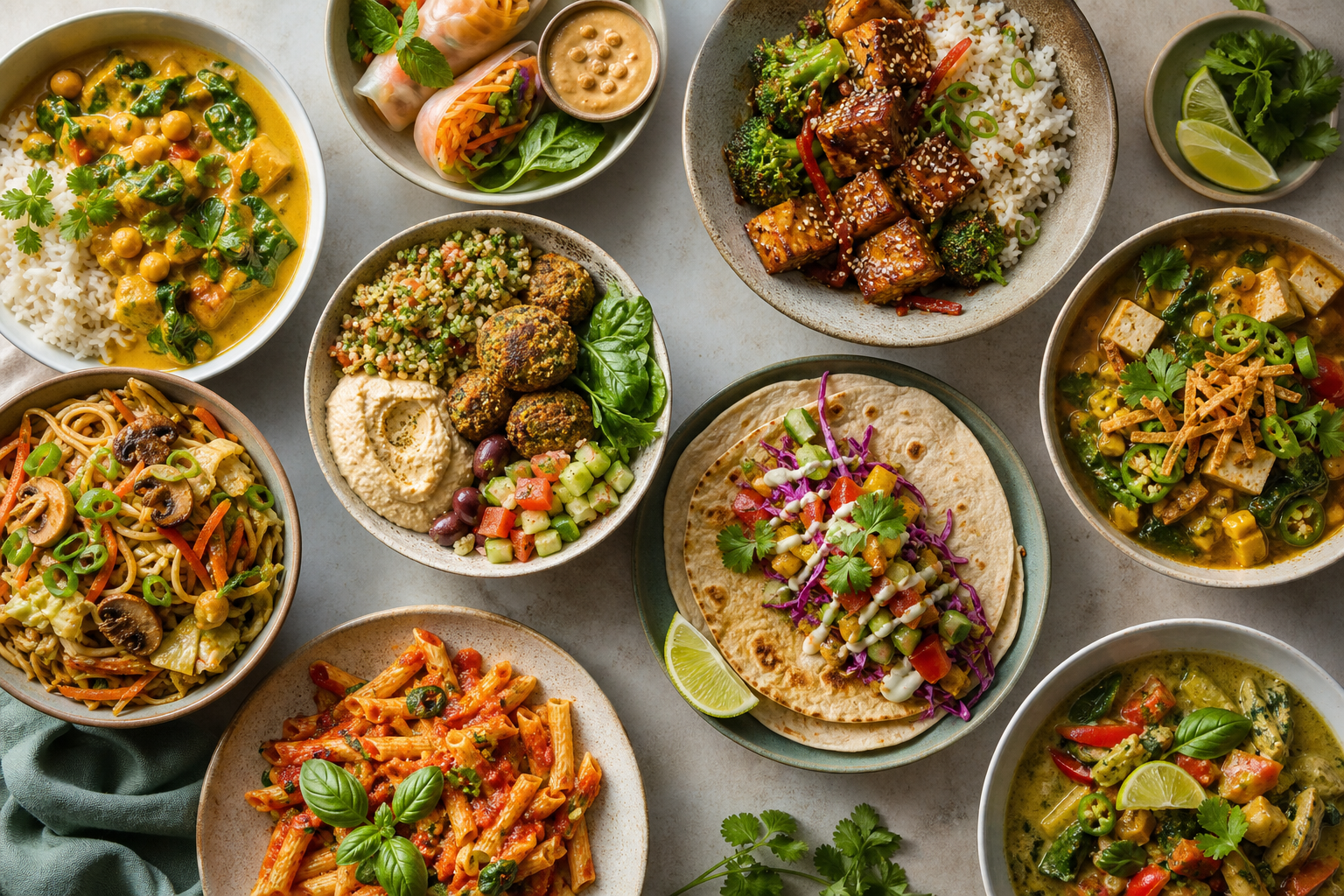 What are some simple vegan recipes inspired by world cuisines in 2026?