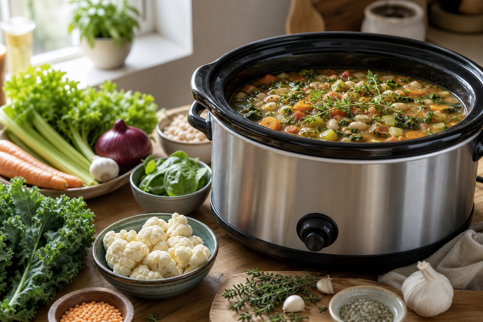 What are some tips for cooking vegan soups in a slow cooker in 2026?