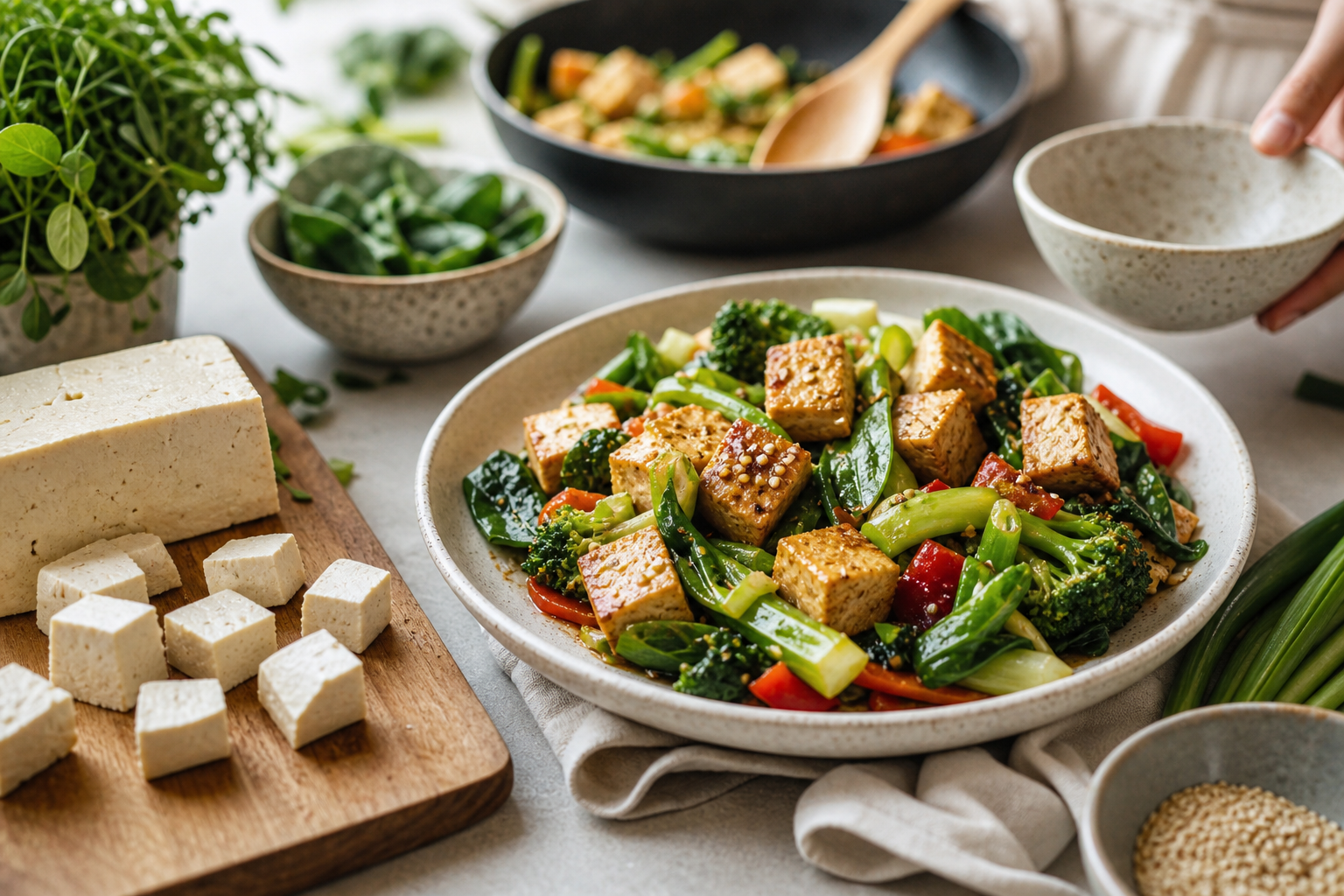 What are some tips for cooking with tofu in vegan dinners for 2025?