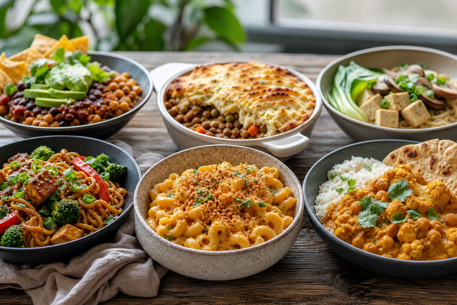 What are some vegan comfort food recipes inspired by different cuisines in 2026?