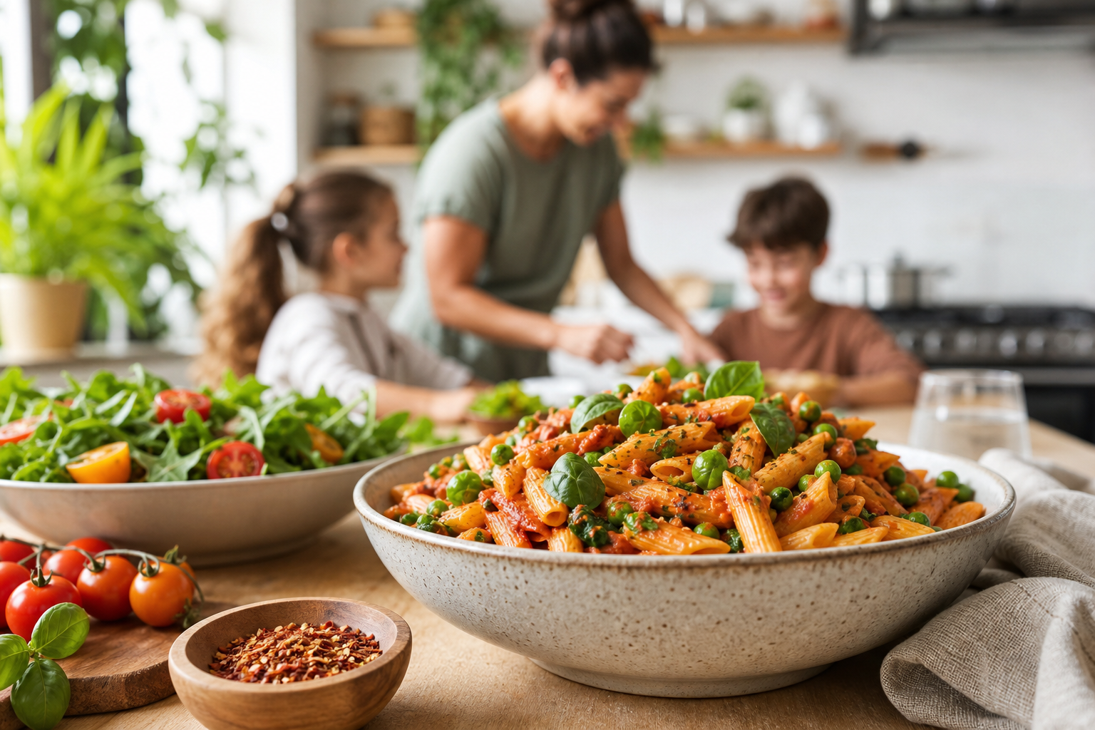 What are some vegan pasta recipes for busy families in 2026?