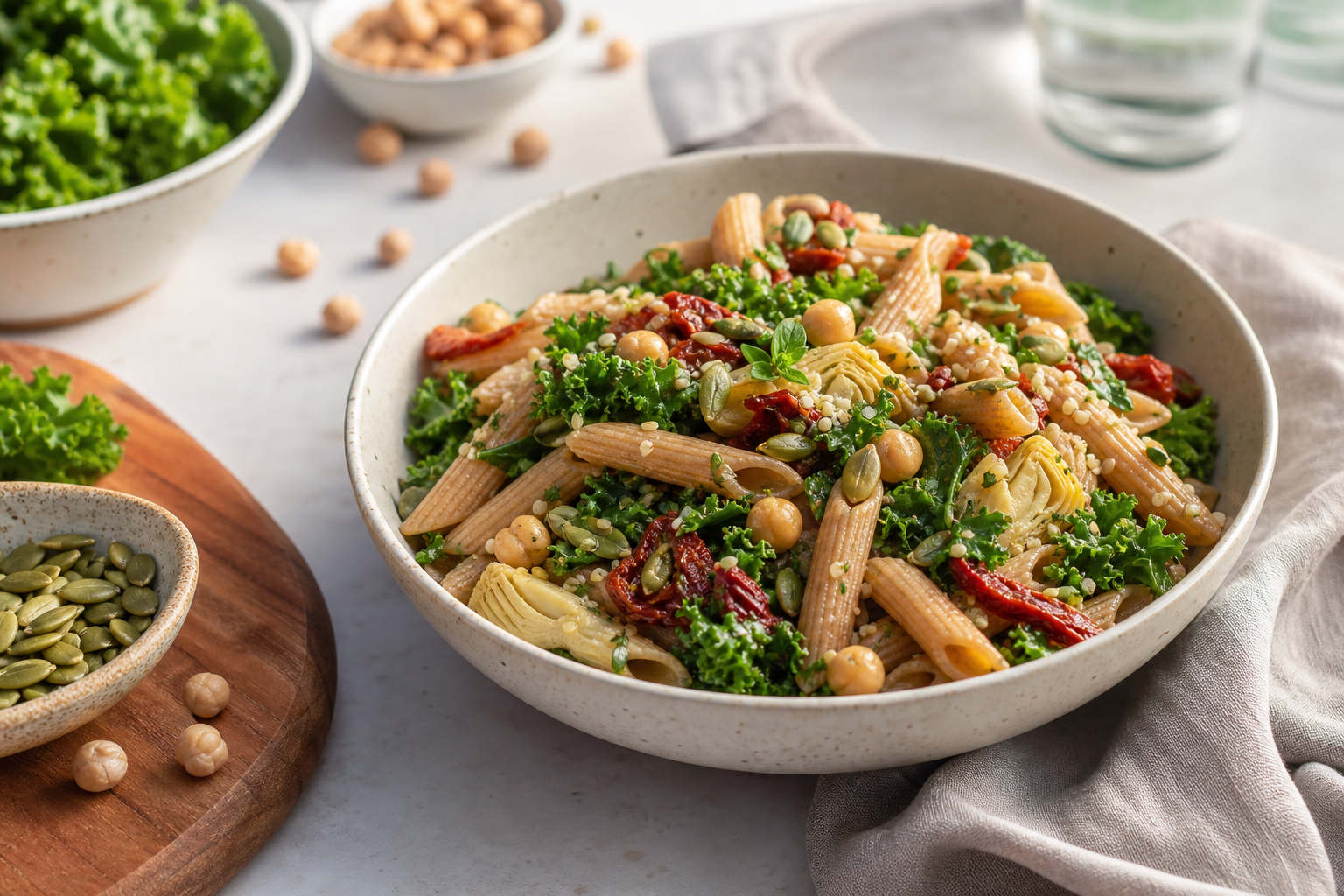 What are some vegan pasta recipes that are high in fiber in 2026?