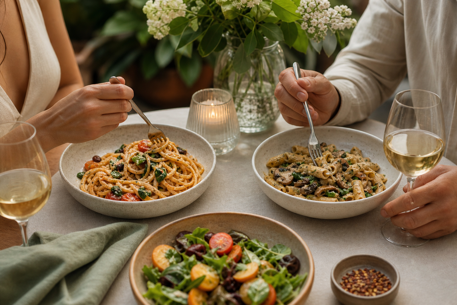 What are some vegan pasta recipes that are perfect for date night in 2026?