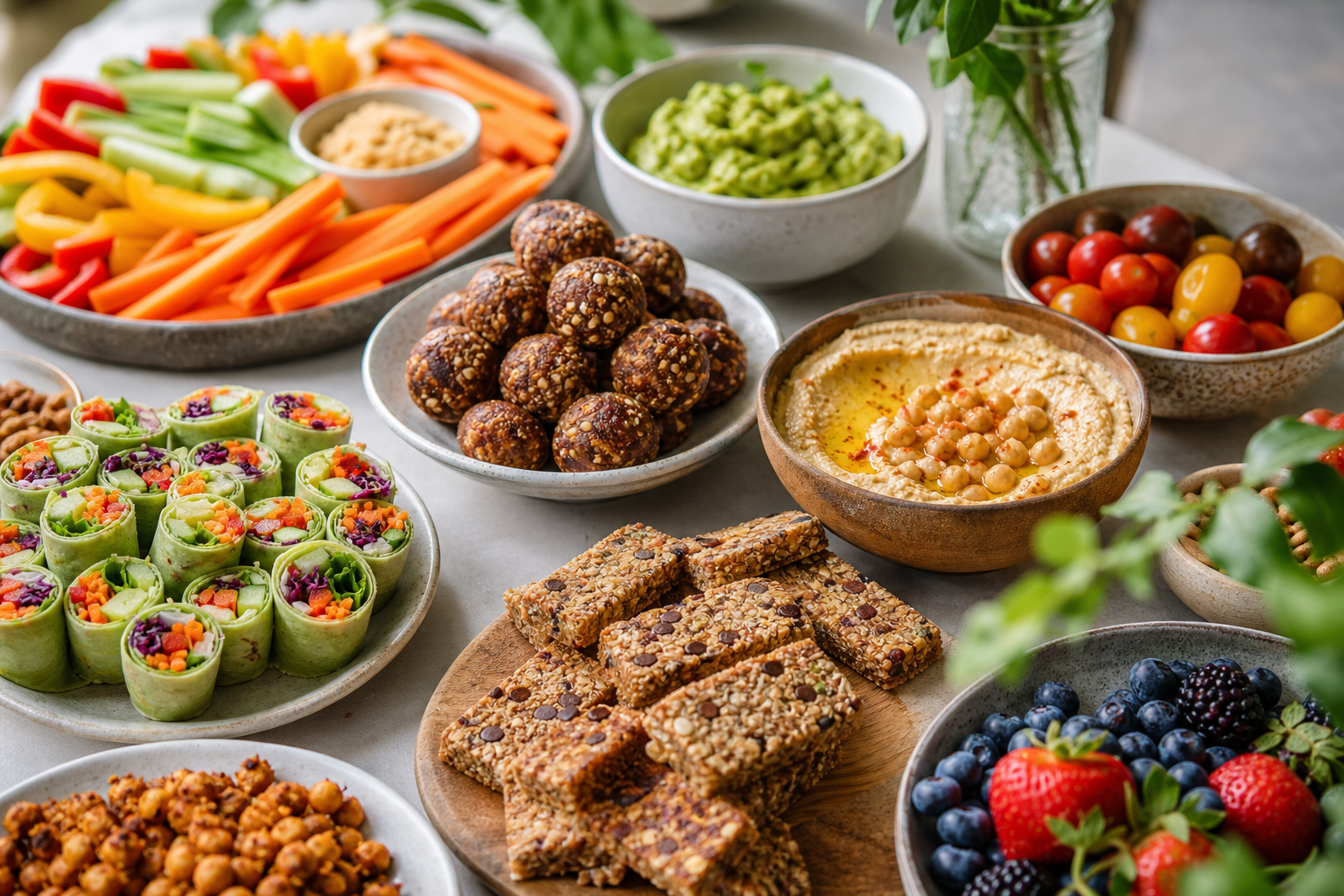 What are some vegan snacks that are easy to make in bulk for parties in 2025?