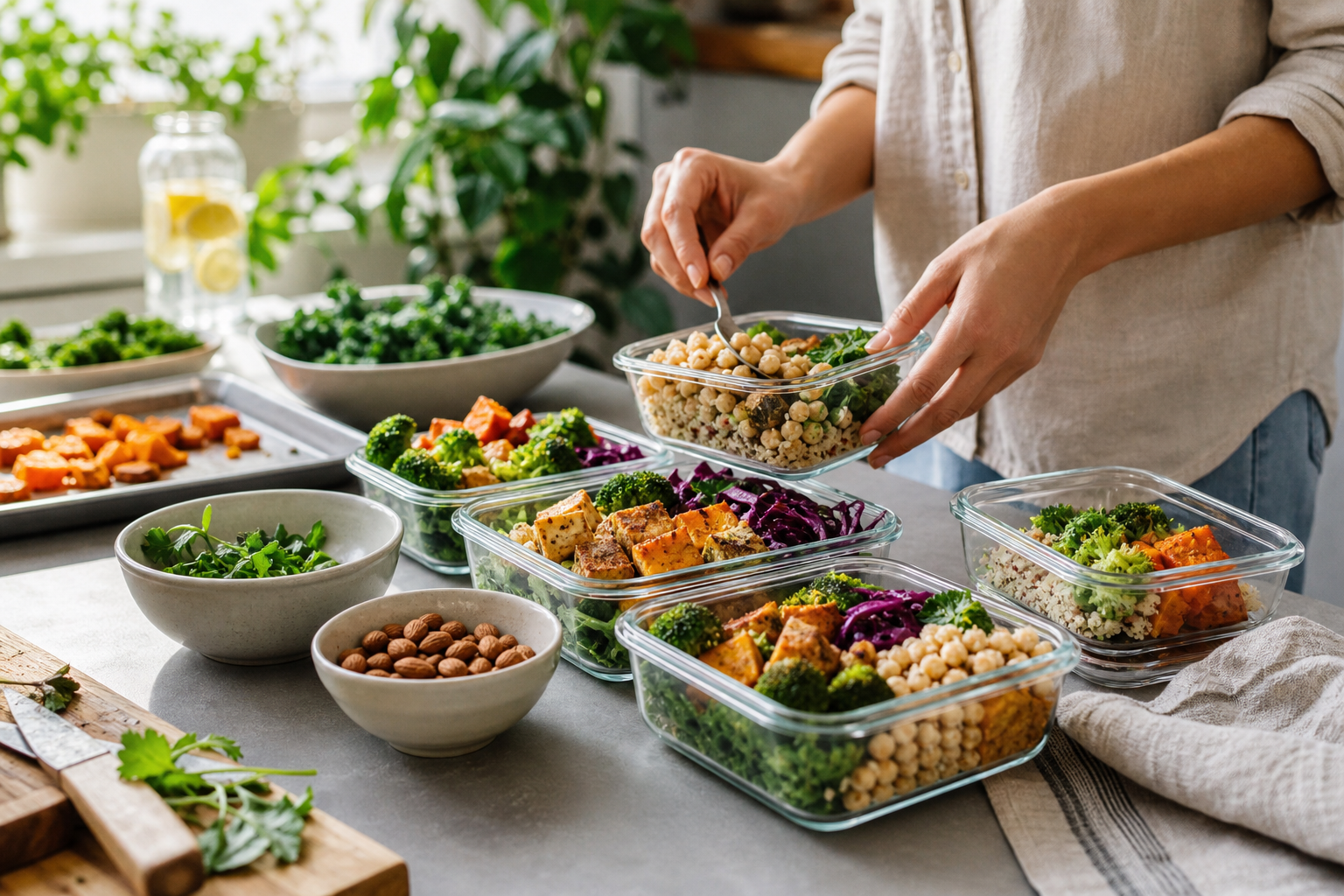 What are the benefits of batch cooking for vegan meal prep in 2025?
