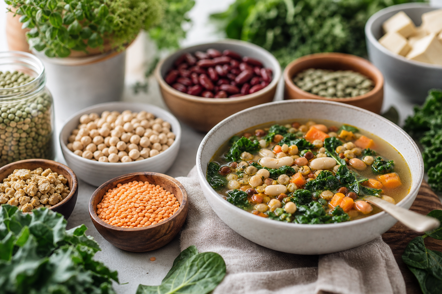 What are the best plant-based protein sources for vegan soups in 2026?