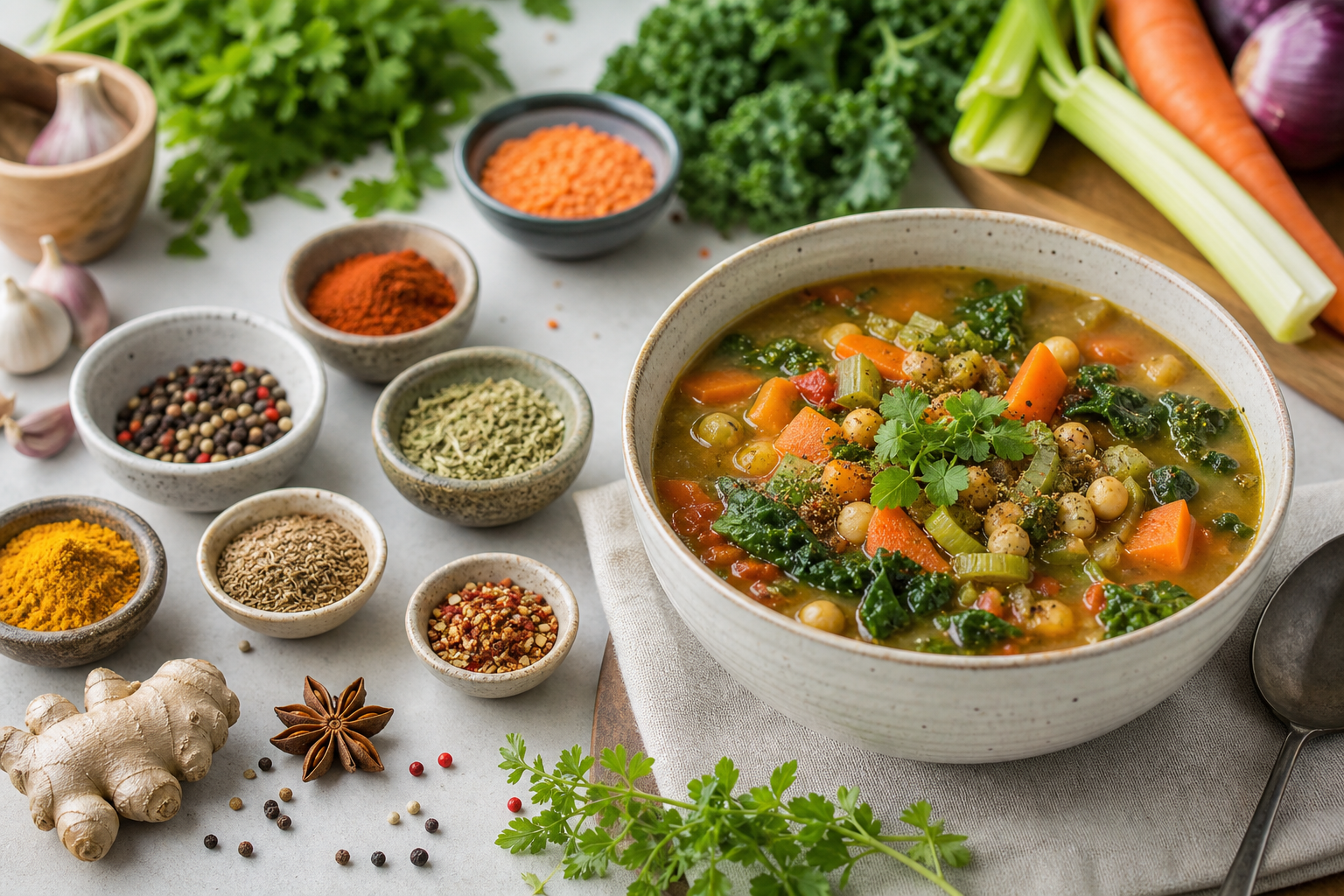What are the best spices to use in vegan soup recipes in 2026?