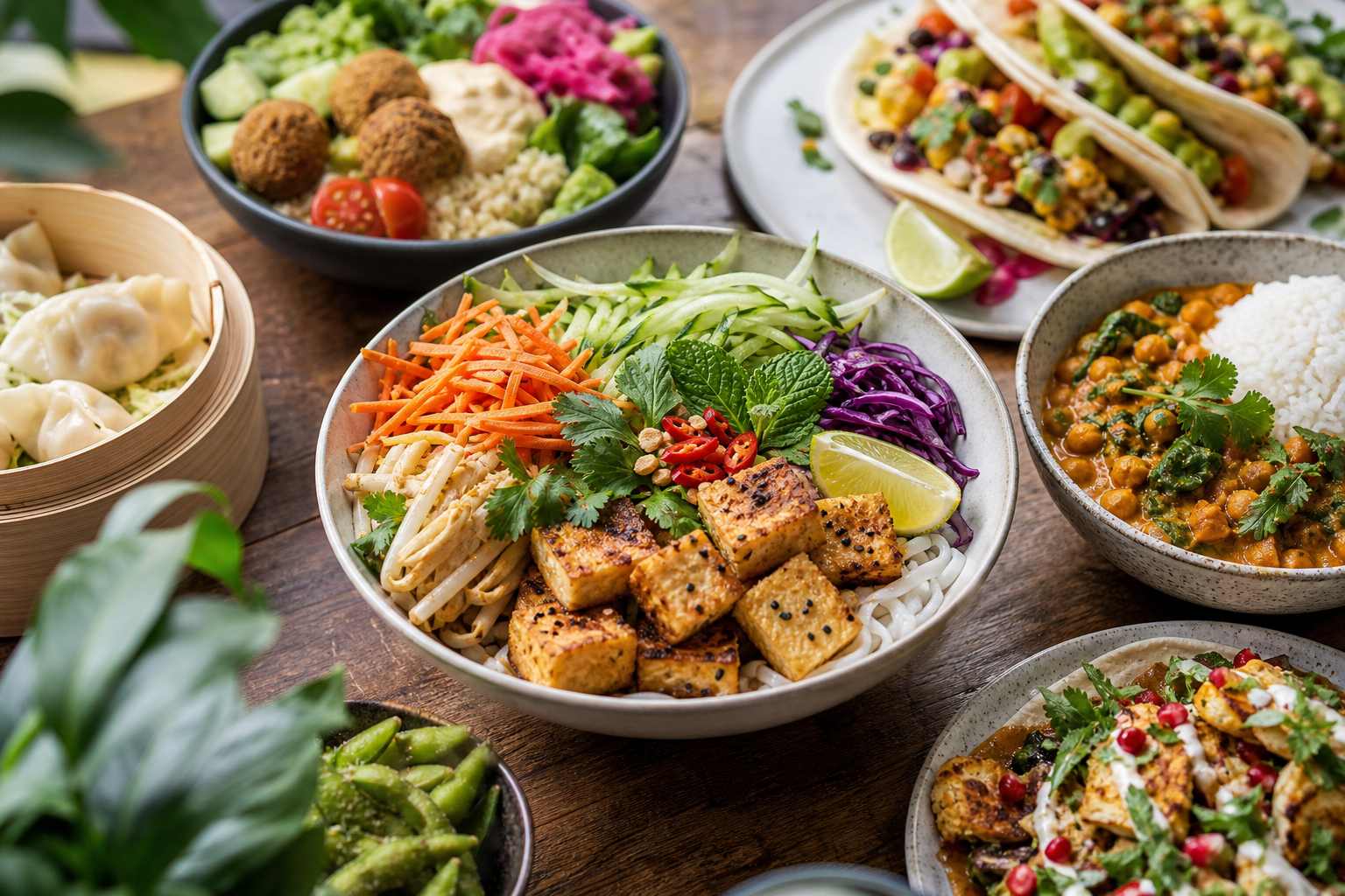 What are the best vegan international dishes for lunch in 2025?