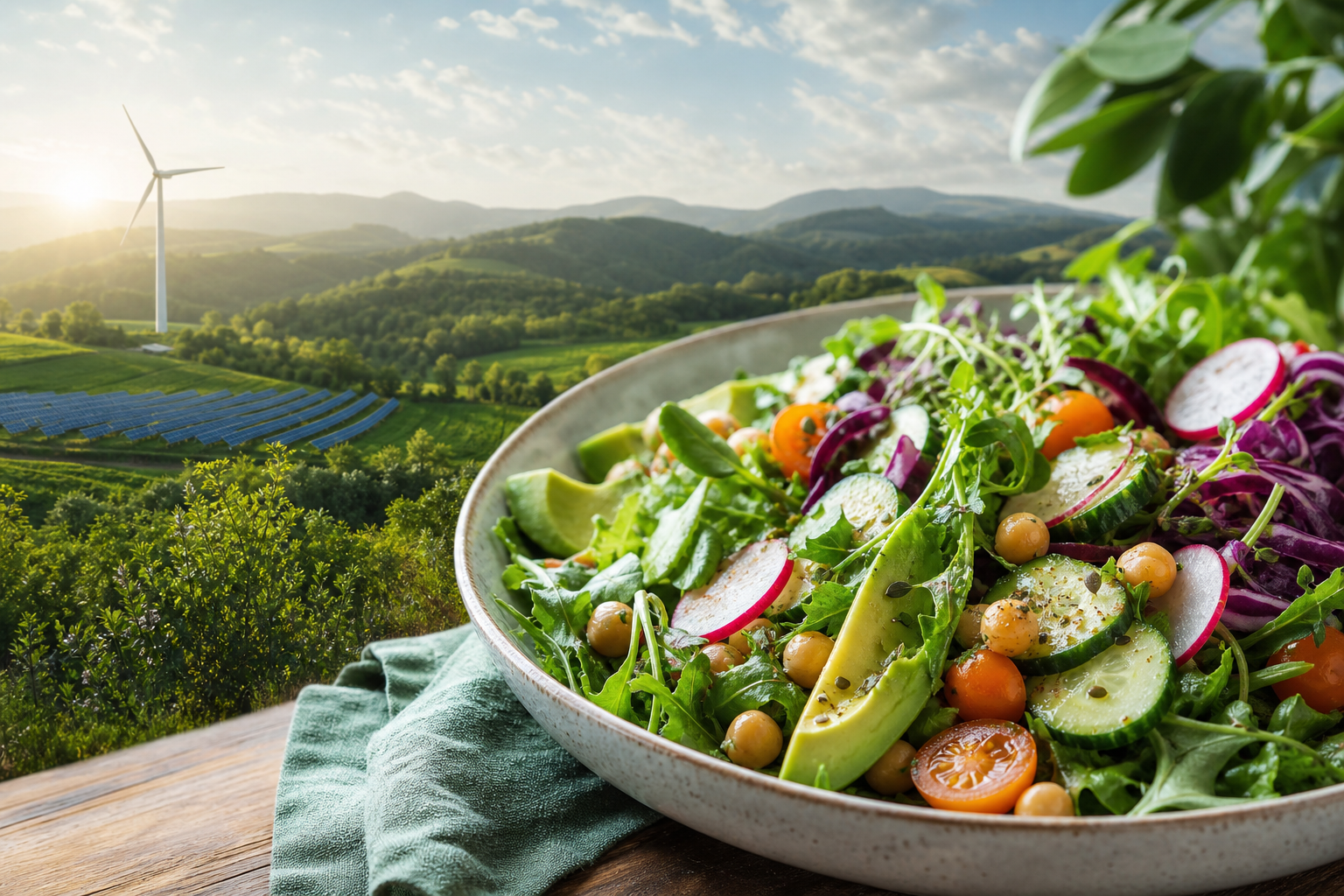 What are the environmental benefits of eating more vegan salads in 2026?
