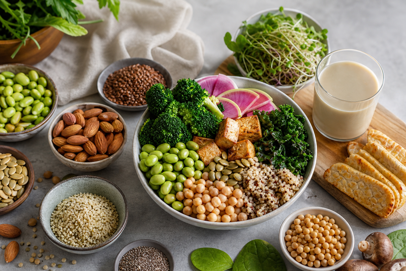 What are the most nutrient-dense high protein vegan foods for 2025?
