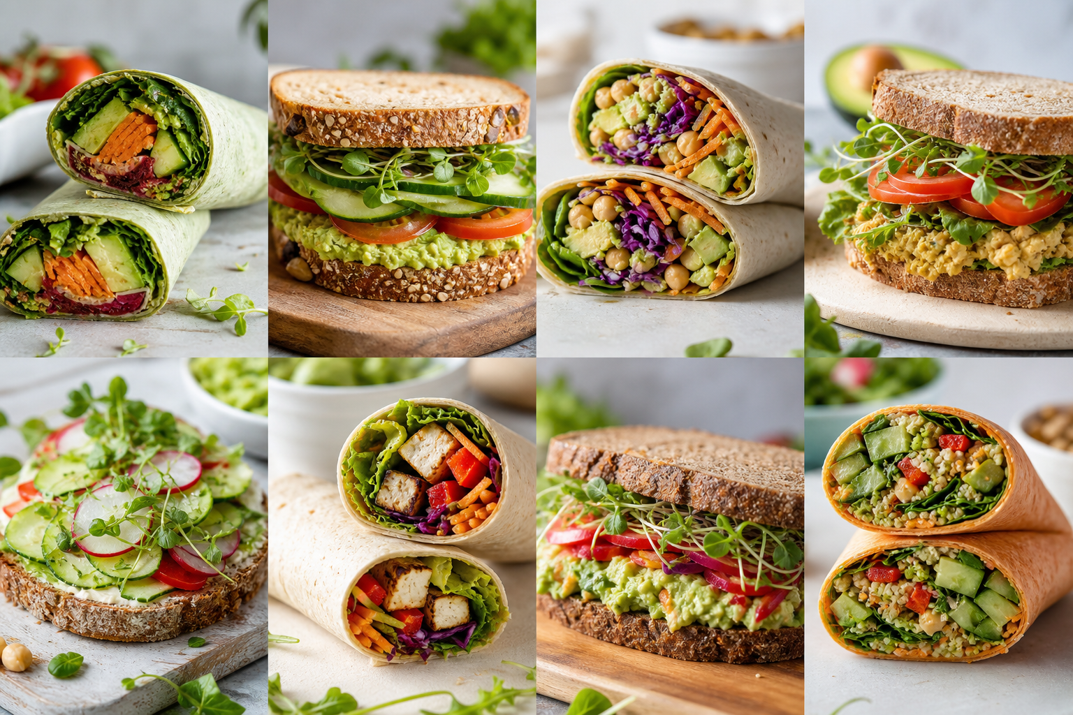 What are the top 10 simple vegan wrap and sandwich ideas for 2026?
