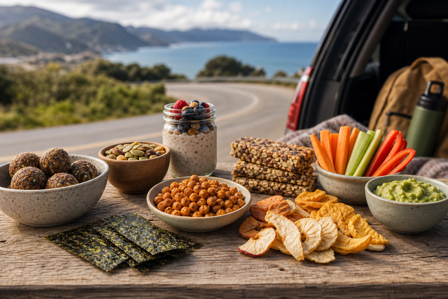 What are the top 10 vegan snacks for road trips in 2025?