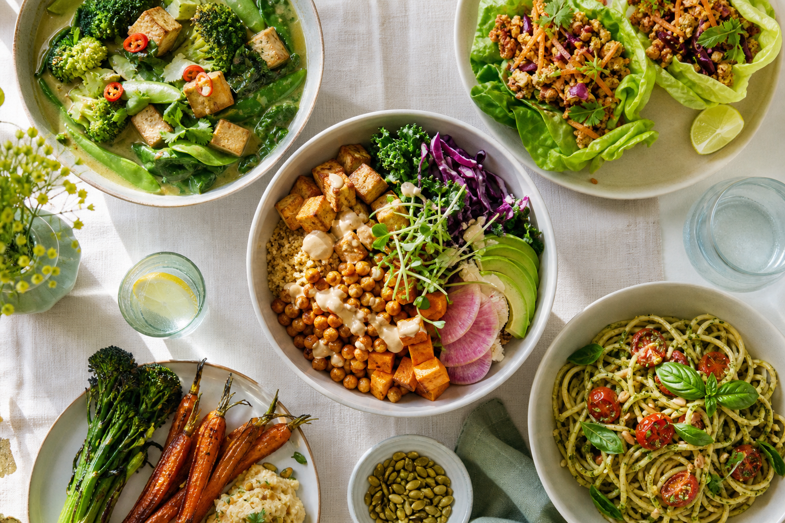 What are the top food pairings for vegan dinner recipes in 2025?
