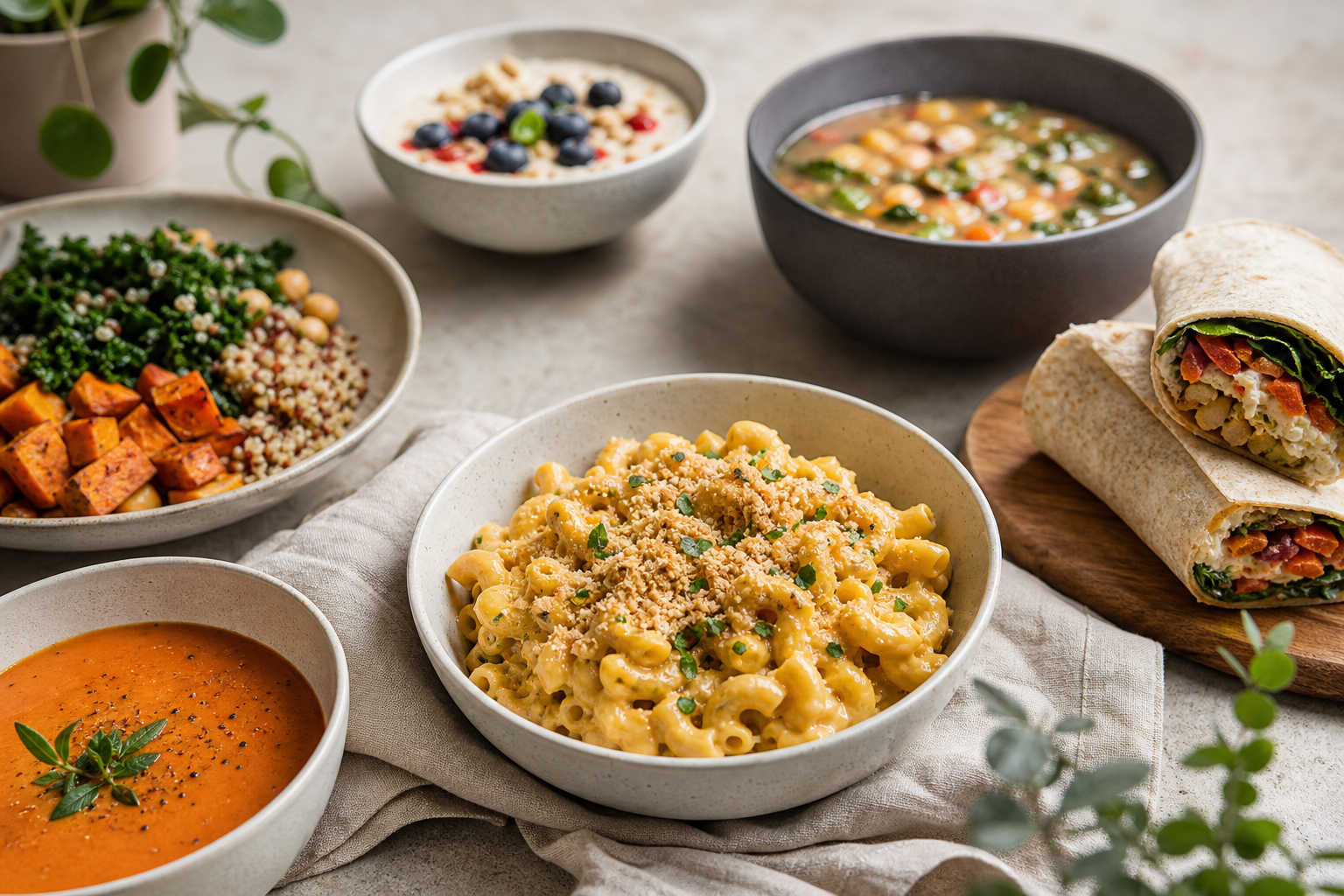 What are the top vegan comfort food lunch recipes for 2025?