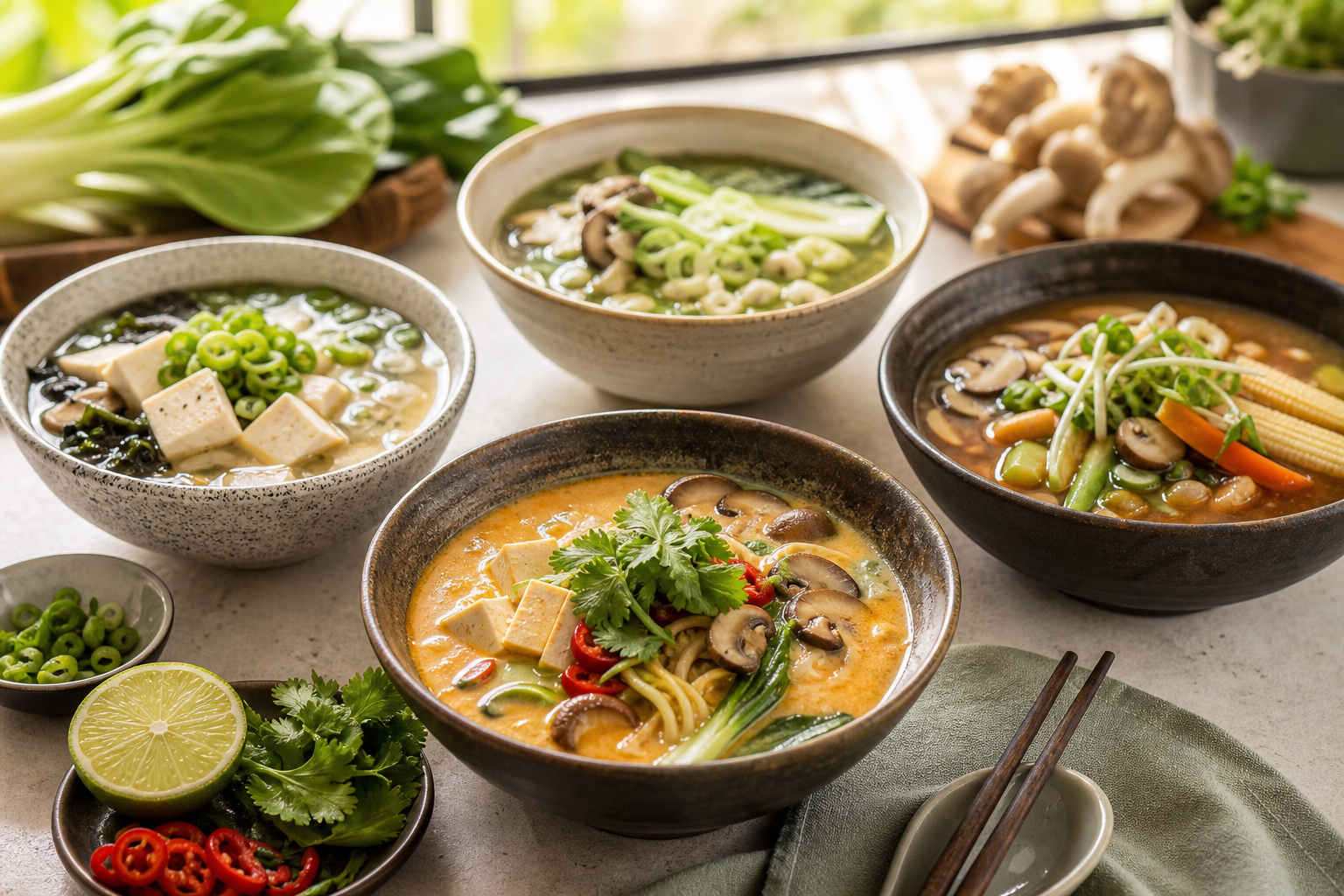 What Asian-inspired vegan soup recipes should I try in 2026?