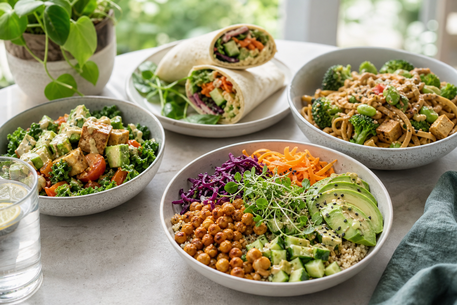 What easy vegan meal ideas can I make in 15 minutes for lunch in 2025?