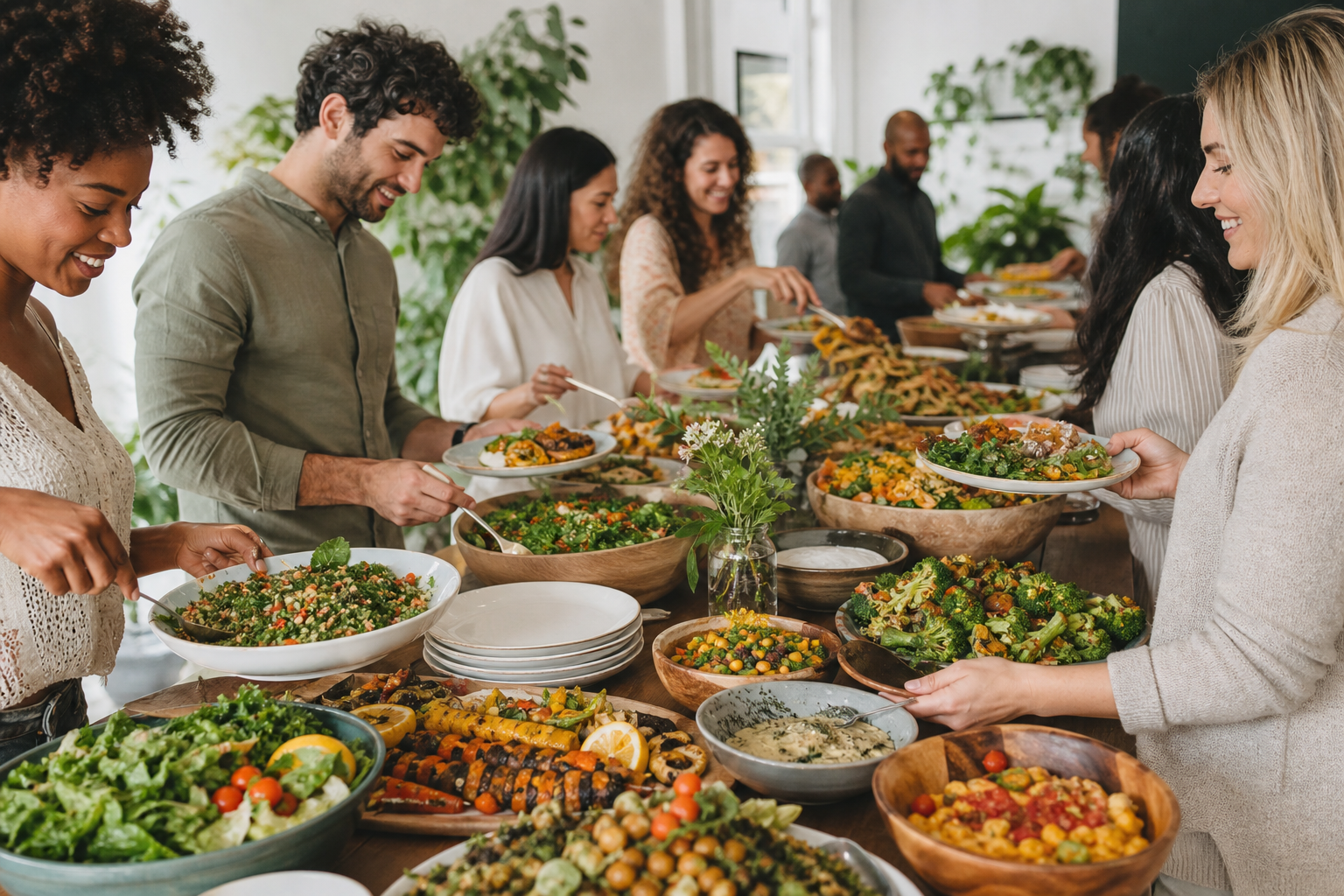 What should I know about making quick vegan meals for large gatherings in 2025?