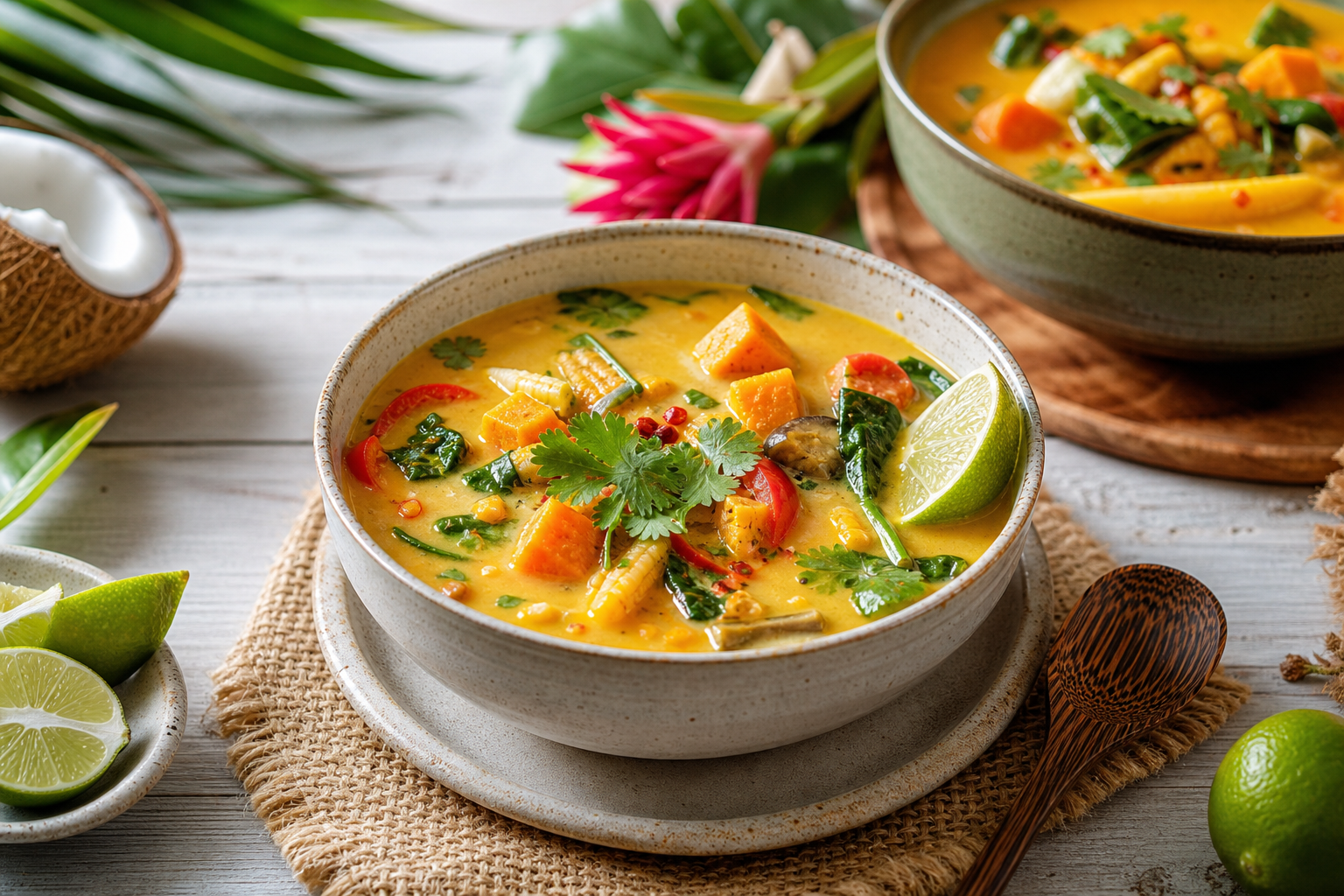 What tropical vegan soup recipes can I try in 2026?
