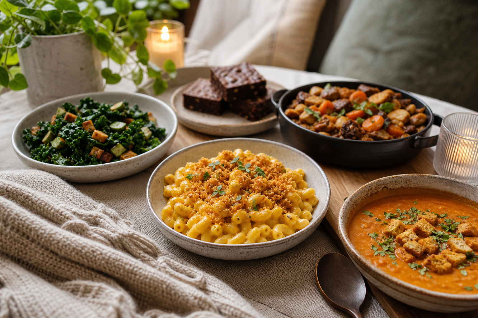 What vegan comfort food dishes can I prepare for a cozy night in 2025?