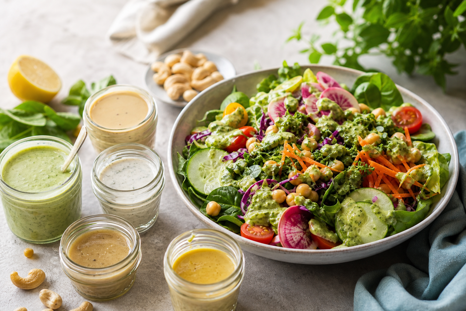 What vegan dressing recipes pair well with salad in 2026?