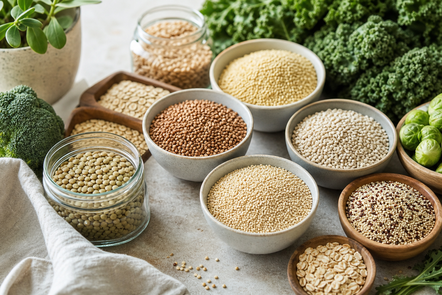 Which grains are high in protein for vegan recipes in 2025?