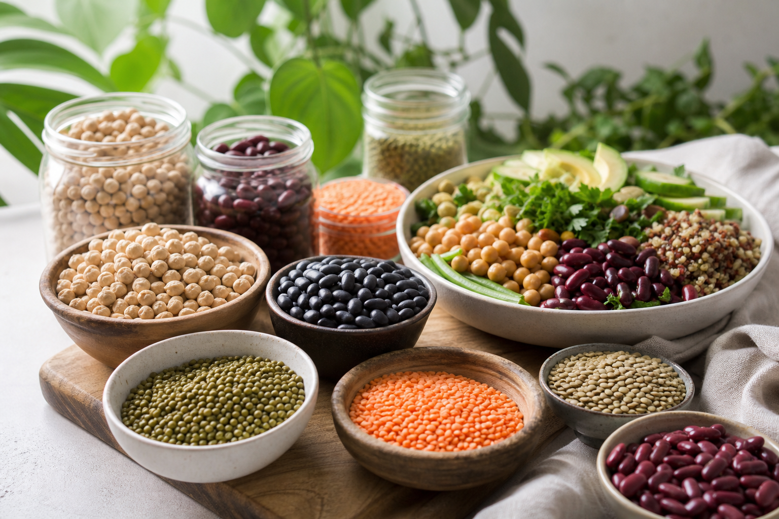 Which legumes are the best sources of protein for vegan meals in 2025?