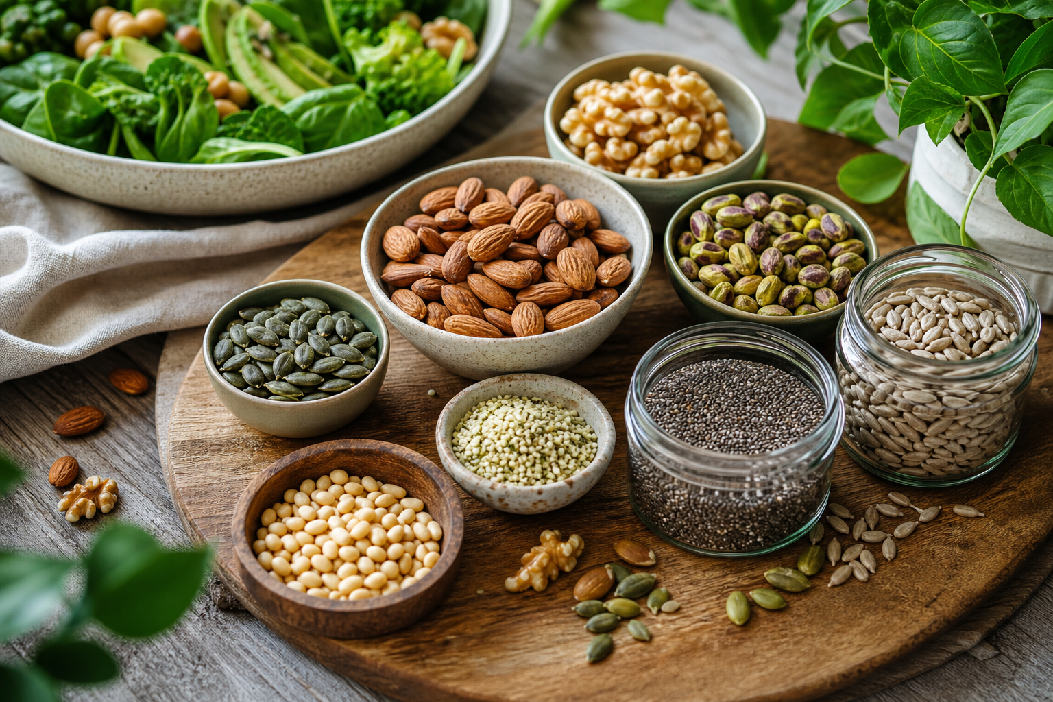 Which nuts and seeds are highest in protein for vegan meals in 2025?
